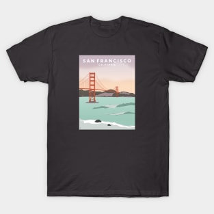 San Francisco, California Travel Poster T-Shirt